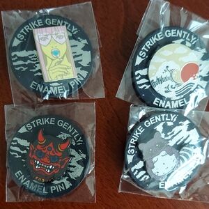 Strike Gently Enamel Pins Set